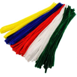 Long chenille pipe cleaner stems