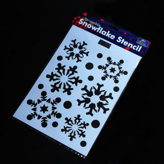 BI0625 Plastic Snowflake Stencil 36cm x 22cm, 6 snowflake designs