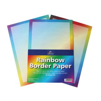 BI1065 Rainbow Border Paper A4