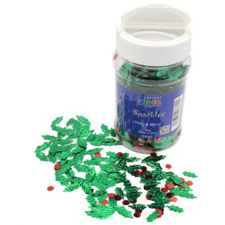Holly and Berry Confetti Sparkles 100g Jar
