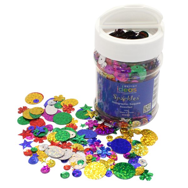 Holographic Sequins 100g Assorted